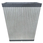 Alpine Reserve Square 16-in W x 16-in H Silver Resin Industrial Indoor/Outdoor Planter, HDR-067184  1438392  *JR2407, MSRP: $54.48, Final Price: $35.99 +Tax