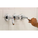 Moen Adler Chrome 3-handle Single function 4-in Round Bathtub and shower Faucet (Valve Included), 82663, MSRP: $119.00, FINAL PRICE: $64.99 + TAX