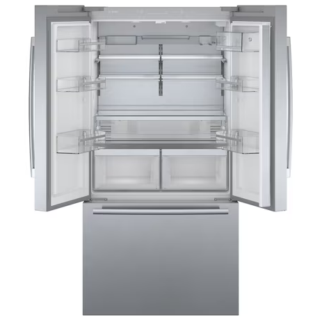 Bosch Counter-Depth 800 Series 21-cu ft 3-Door 36-in French Door Refrigerator with Ice Maker with Water Dispenser (Stainless Steel), B36CT80SNS *JR2512, Retail: $3,899.00, FINAL PRICE: $2,399.99 + TAX