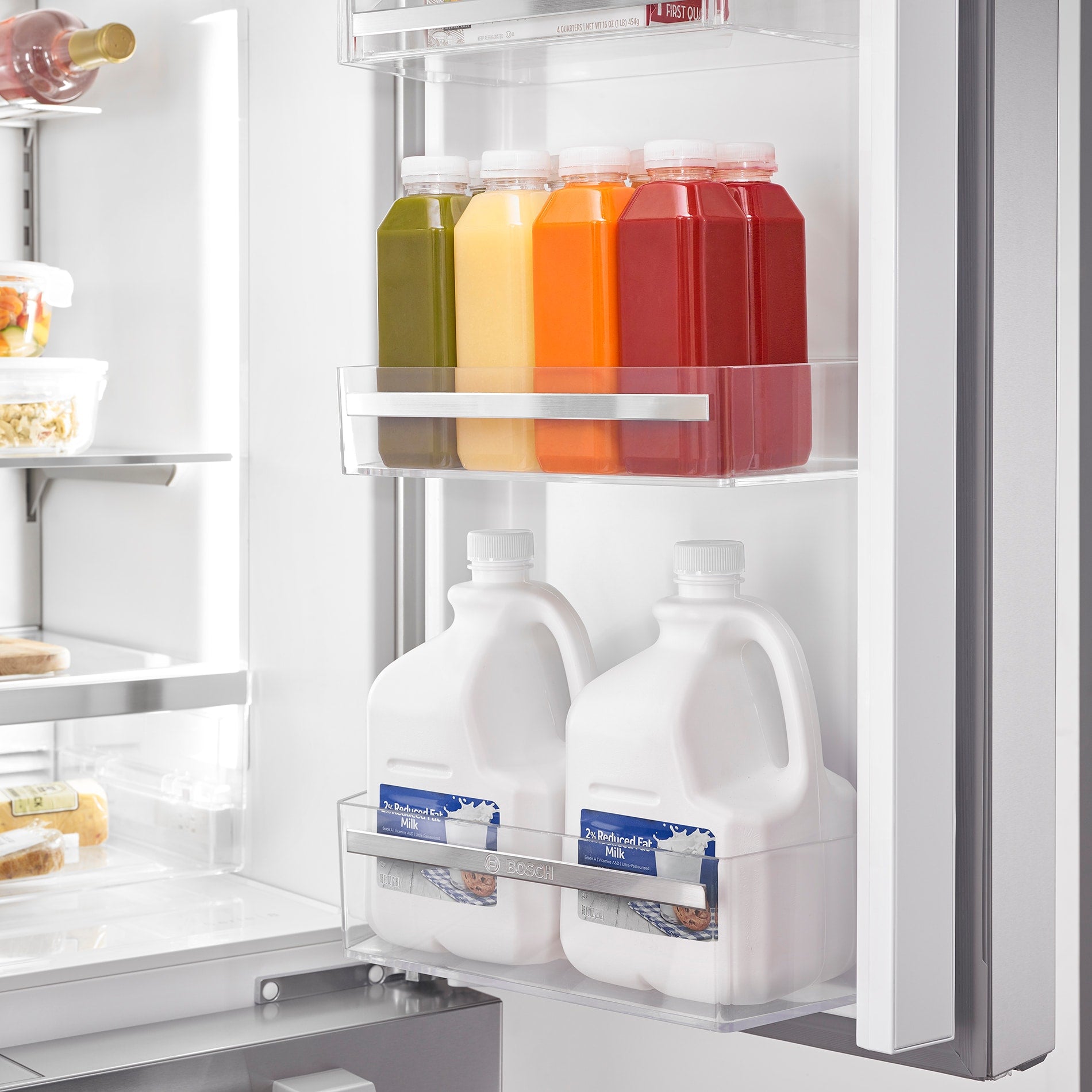 Bosch Counter-Depth 800 Series 21-cu ft 4 -Door 36-in Wide French Door Refrigerator with Ice Maker