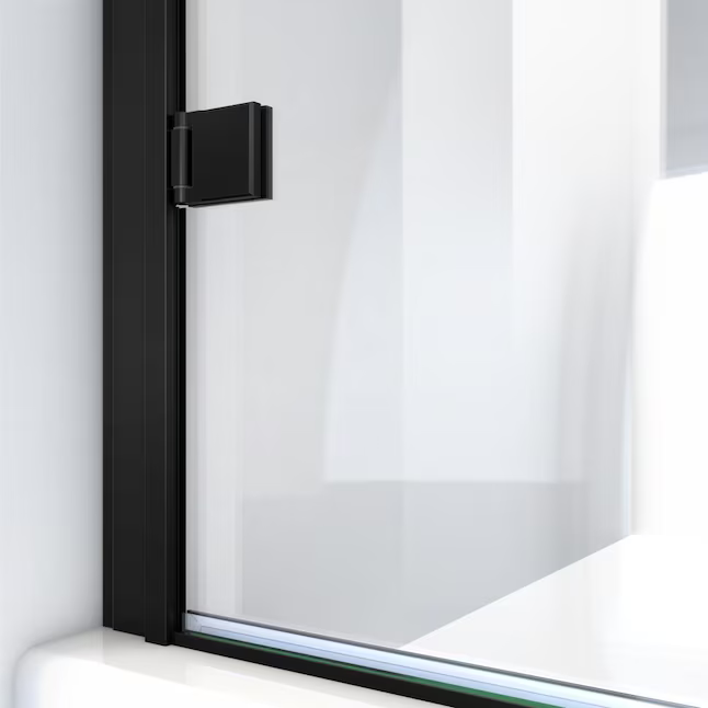 Arizona Shower Door Mini Hinge Matte Black 34-in W x 66.625-in H Semi-frameless Clear Glass Hinged Shower Door, MP34X66MBCL *HD2509, Retail: $556.46, FINAL PRICE: $359.99 + TAX