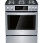 Bosch 800 Series 30-in 5 burners 4.8-cu ft Convection Oven Slide-In Natural Gas Range (Stainless Steel), HGi8056UC *JR2504, Retail: $2,549.00, FINAL PRICE: $1,699.99 + TAX