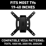 Sanus 19 to 40-in Full Motion Indoor Wall Tv Mount Fits TVs up to 40-in (Hardware Included), LSF110-B1   1449139 *HD2412 [FB205], Retail: $54.98, FINAL PRICE: $29.99 + TAX