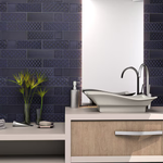 ** PER PCS ** Tapestry Blue Boutique Ceramic Subway 9x15, 9pcs, LW0319103 1351408 / SF190133, Retail: $ 12.98, Final:6.99/pc- Clearance- 4.99/pc, Loc: MT1-E
