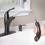 Giagni Abete Vintage Bronze Single Handle Deck-mount Handle Residential Pull-out Kitchen Faucet with Sprayer, LK200-VB, 672117, MSRP: $99.00, Final Price: $79.99 + Tax