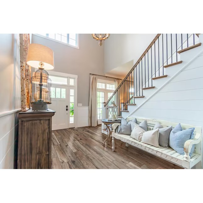 Alpine Reserve Palo Santo 6-in x 36-in Glazed Porcelain Wood Look Plank Floor and Wall Tile, 8 mm, 14 pcs, 69.30 lbs, 19.88 sf, 1101665  #1338763  *JR2510, Retail: $2.19/sf, $43.54/box, FINAL PRICE: $1.19/sf, $23.66/bx + TAX