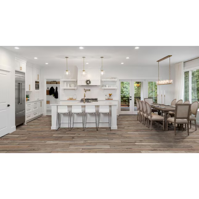 Alpine Reserve Palo Santo 6-in x 36-in Glazed Porcelain Wood Look Plank Floor and Wall Tile, 8 mm, 14 pcs, 69.30 lbs, 19.88 sf, 1101665  #1338763  *JR2510, Retail: $2.19/sf, $43.54/box, FINAL PRICE: $1.19/sf, $23.66/bx + TAX