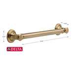 Delta 18-Inch Traditional Decorative ADA Grab Bar in Champagne Bronze, 41618-CZ, MRSP: $257, FINAL PRICE: $ + TAX