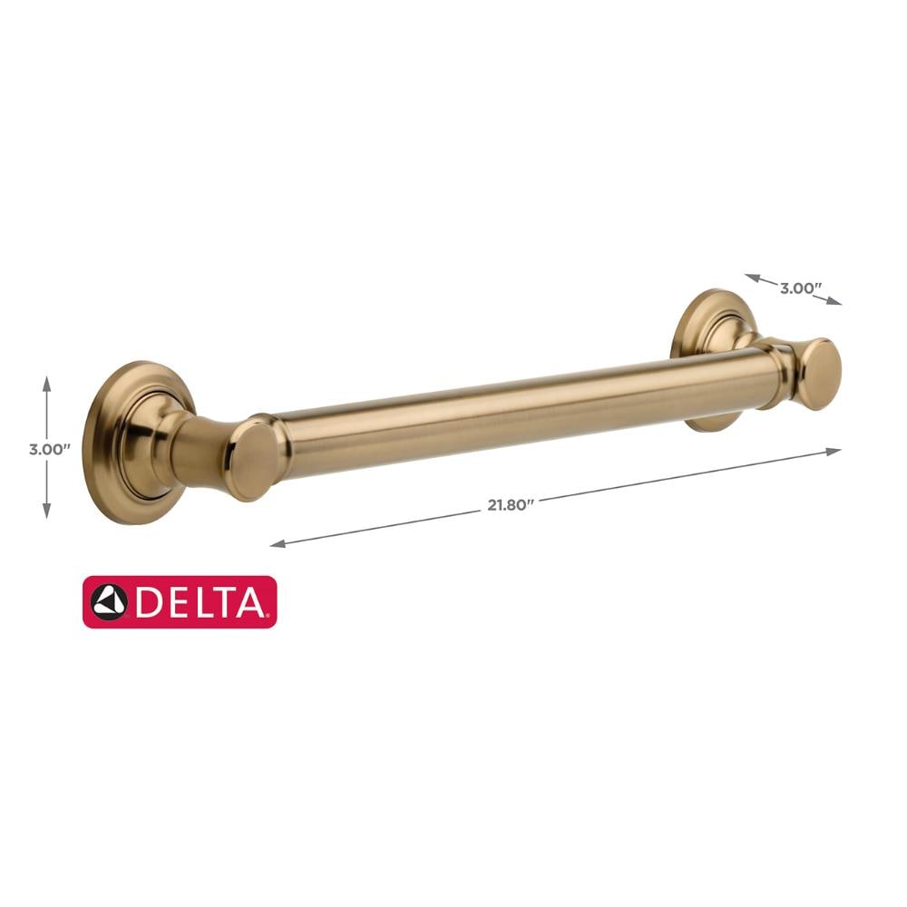 Delta 18-Inch Traditional Decorative ADA Grab Bar in Champagne Bronze, 41618-CZ, MRSP: $257, FINAL PRICE: $ + TAX