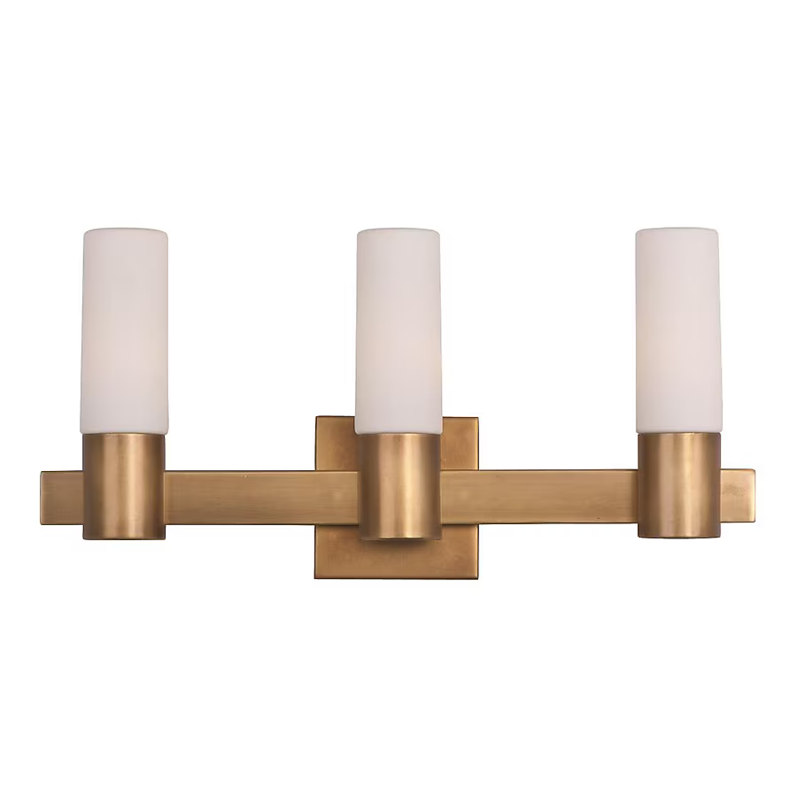 Maxim Lighting Contessa 4-in 3-Light Satin Brass Modern/Contemporary Vanity Light, 22413SWNAB *JR2509, Retail: $358.00, FINAL PRICE: $149.99 + TAX