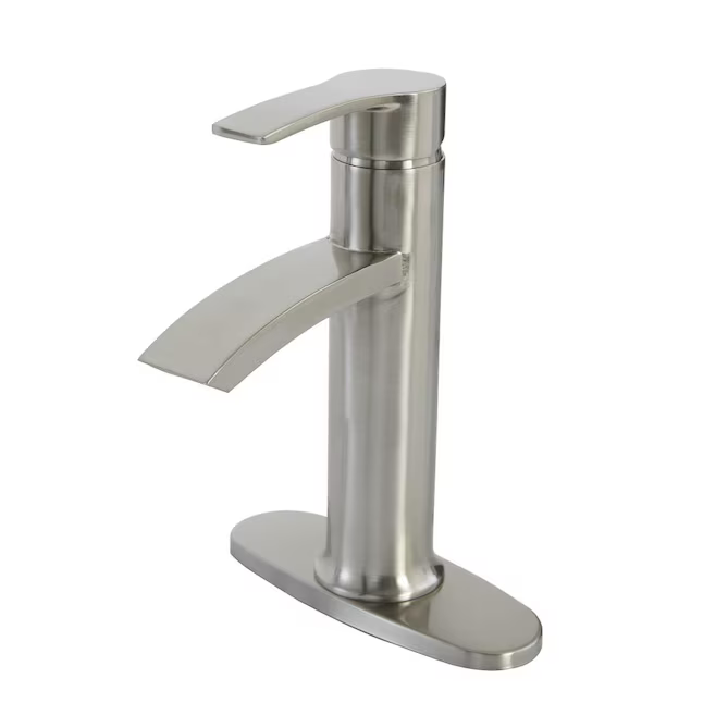 Giagni Sorizio Brushed Nickel Centerset 1-Handle WaterSense Bathroom Sink Faucet with Drain & Deck Plate, LL900-BN, 1519727, [FB216], FINAL PRICE: $39.99 + Tax