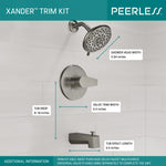 Peerless Xander Tub Shower MultiChoice in Brushed Nickel, PTT14419-BN, MRSP: $242.75, FINAL PRICE: $ + TAX