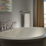 Delta Cassidy Metal Cross Handle Set - Roman Tub in Stainless Steel