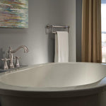 Delta Cassidy Metal Cross Handle Set - Roman Tub in Stainless Steel
