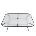 Summit Lane Pelham Bay Rectangle Outdoor Dining Table 38-in W x 60-in L with Umbrella Hole, FTS00748C  1126654  *HD2409, Retail: $128, FINAL PRICE: $79.99 + TAX
