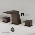 Swiss Madison Carre Widespread Faucet in Oil Rubbed Bronze, SM-BF32OR, MSRP: $266.67, FINAL  PRICE: $89.99 + TAX