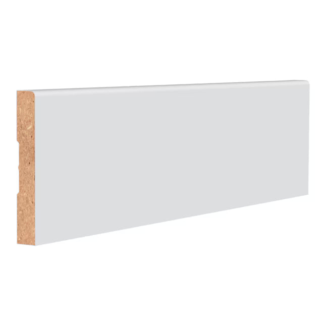 12ft No-Profile Baseboard (3 1/2") Primed Cedar,  1/2" x 3 1/2" x 12' ,  FINAL PRICE: $0.75/lf, $9.00/pc + TAX