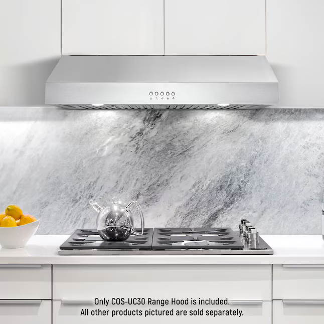 Cosmo 30-in Ducted 380-CFM Stainless Steel Under Cabinet Range Hood, UC30 *JR2508, Retail: $, FINAL PRICE: $149.99 + TAX