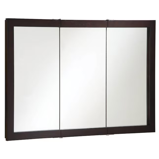 Design House Ventura 48-in x 30-in Surface Mount Espresso Mirrored Rectangle Medicine Cabinet, 541367-ESP *HD2509, Retail: $266.98, FINAL PRICE: $149.99 + TAX
