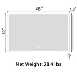 Hera 48x30 Frameless LED Mirror MA034830T