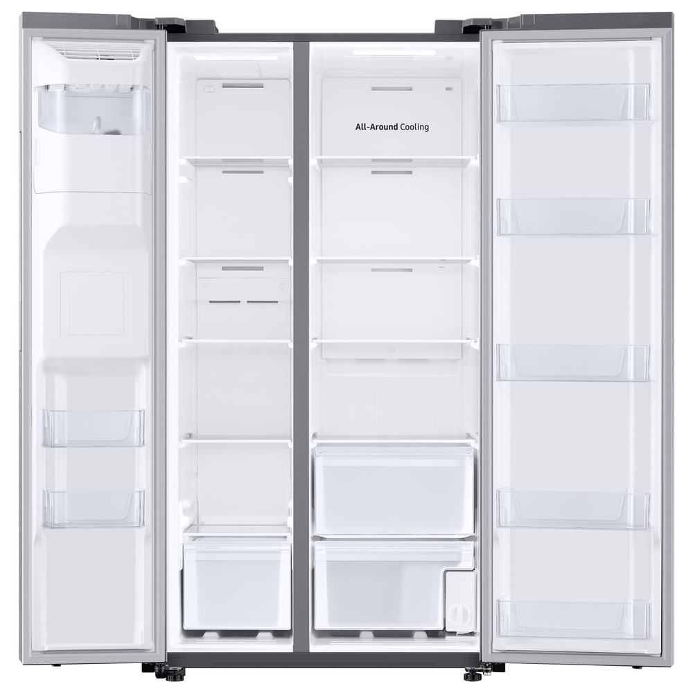 Samsung 27.4-cu ft Standard-Depth 36-in Wide Side-by-Side Refrigerator with Ice Maker ,Water and Ice Dispenser (Fingerprint Resistant Stainless Steel)