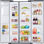 Samsung 27.4-cu ft Standard-Depth 36-in Wide Side-by-Side Refrigerator with Ice Maker ,Water and Ice Dispenser (Fingerprint Resistant Stainless Steel)