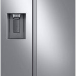 Samsung 27.4-cu ft Standard-Depth 36-in Wide Side-by-Side Refrigerator with Ice Maker ,Water and Ice Dispenser (Fingerprint Resistant Stainless Steel)