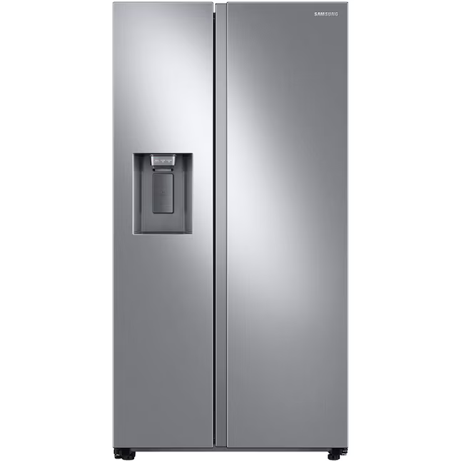Samsung 27.4-cu ft Standard-Depth 36-in Wide Side-by-Side Refrigerator with Ice Maker ,Water and Ice Dispenser (Fingerprint Resistant Stainless Steel)