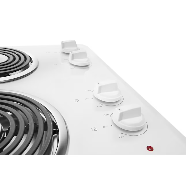 Whirlpool 30-in 4 Burners Coil White Electric Cooktop
