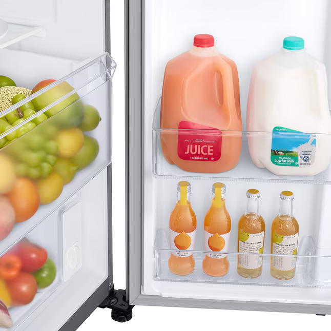 Samsung 22-cu ft Counter-Depth Side-by-Side Refrigerator with Ice Maker and Water and Ice Dispenser (Fingerprint Resistant Stainless Steel), RS22T5201SR, MSRP: $1,777.00, FINAL PRICE: $899.99 + TAX