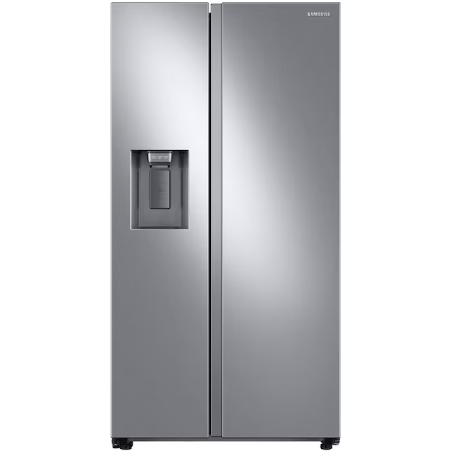 Samsung 22-cu ft Counter-Depth Side-by-Side Refrigerator with Ice Maker and Water and Ice Dispenser (Fingerprint Resistant Stainless Steel), RS22T5201SR, MSRP: $1,777.00, FINAL PRICE: $899.99 + TAX