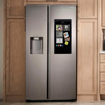 Samsung Bespoke AI Bespoke AI Family Hub 21.5-cu ft Counter-Depth 36-in Wide Side-by-Side Refrigerator Smart Compatible with Ice Maker ,Water and Ice Dispenser