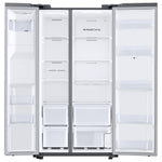 Samsung Bespoke AI Bespoke AI Family Hub 21.5-cu ft Counter-Depth 36-in Wide Side-by-Side Refrigerator Smart Compatible with Ice Maker ,Water and Ice Dispenser