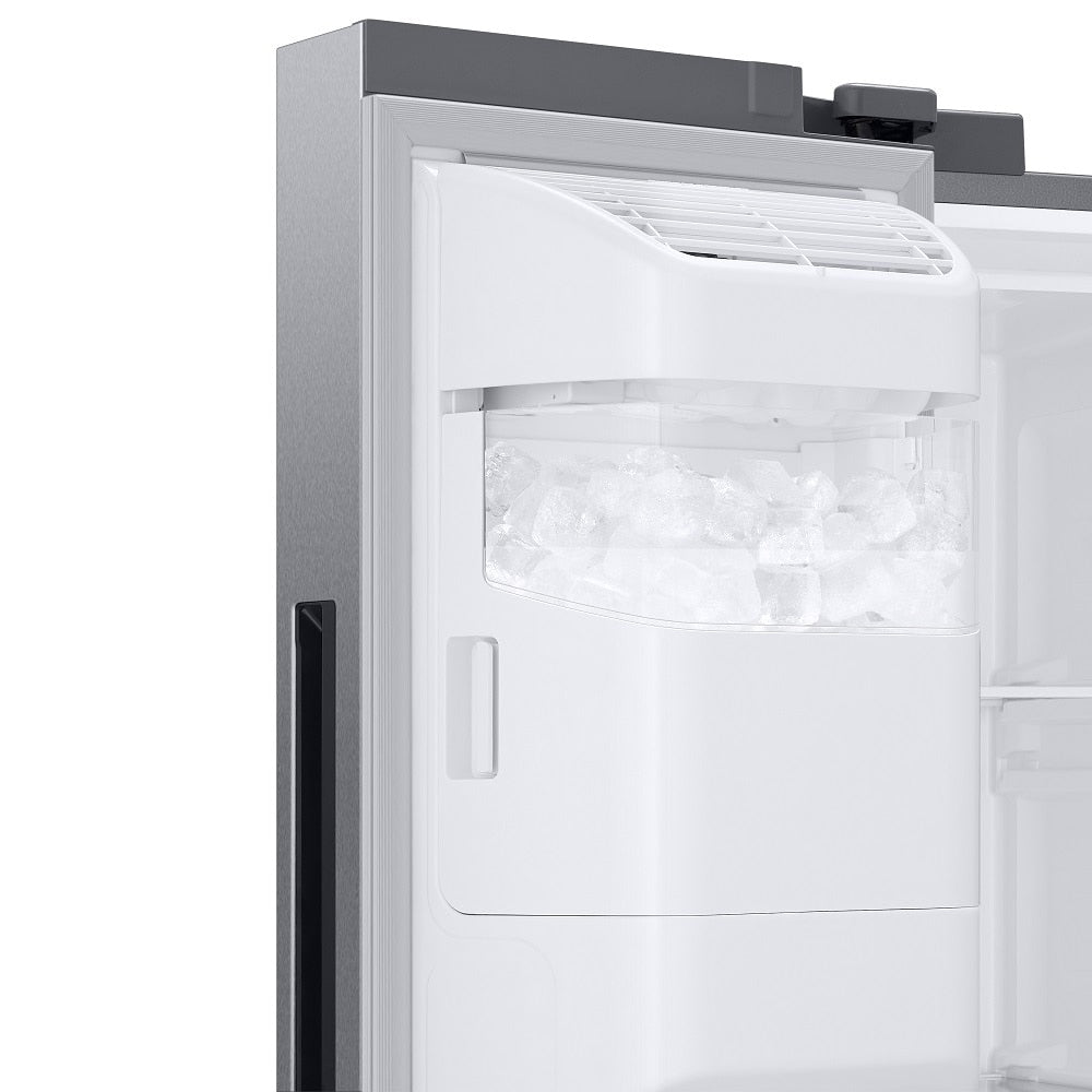 Samsung Bespoke AI Bespoke AI Family Hub 21.5-cu ft Counter-Depth 36-in Wide Side-by-Side Refrigerator Smart Compatible with Ice Maker ,Water and Ice Dispenser