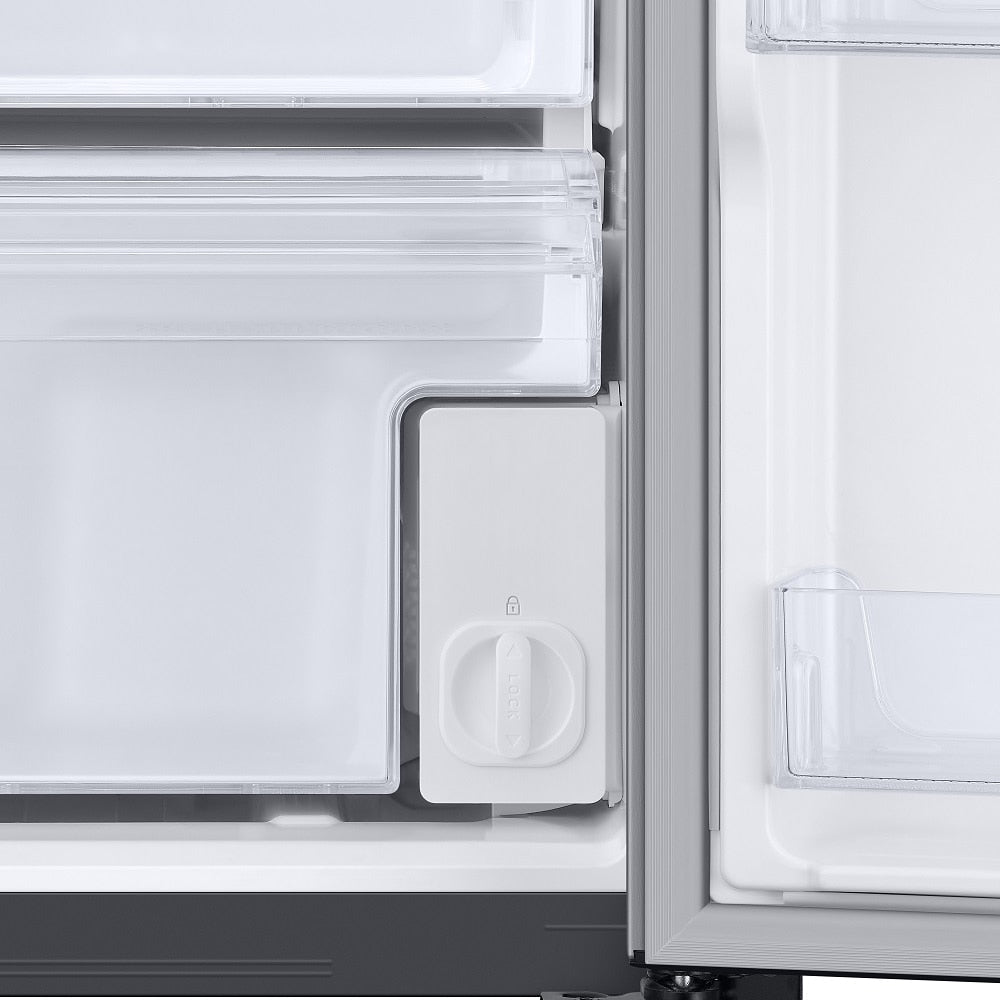 Samsung Bespoke AI Bespoke AI Family Hub 21.5-cu ft Counter-Depth 36-in Wide Side-by-Side Refrigerator Smart Compatible with Ice Maker ,Water and Ice Dispenser
