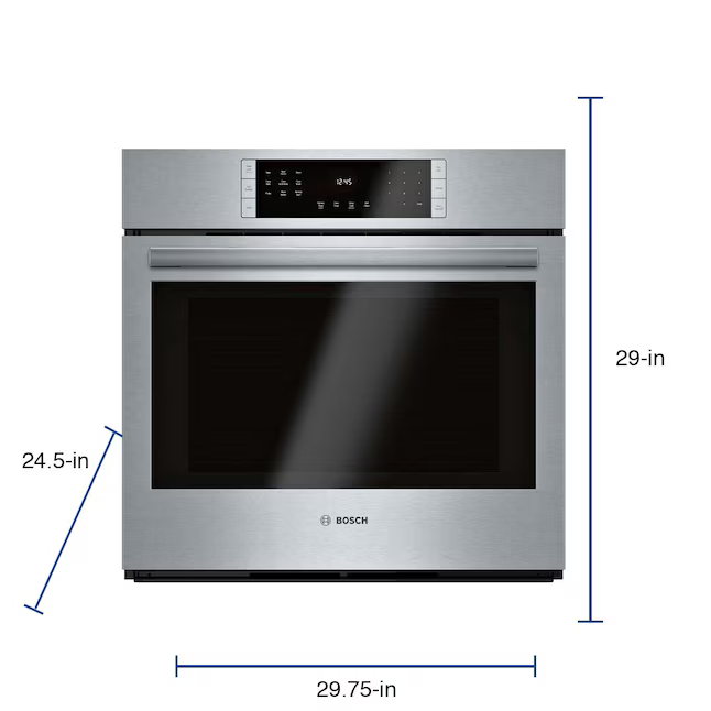 Bosch 800 Series 30-in Smart Single Electric Wall Oven True Convection Self-cleaning (Stainless Steel), HBL8453UC *HD2507, Retail: $3,049.00, FINAL PRICE: $1,699.99 + TAX