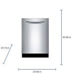 Bosch 500 Series Top Control 24-in Built-In Dishwasher With Third Rack (Stainless Steel) 44-dBA