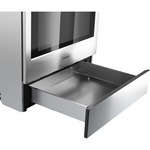 BOSCH Benchmark Series 30 in. 4.6 cu ft 5 Burner Slide-In Electric Range with Self Cleaning Convection Oven in Stainless Steel, [FB167]