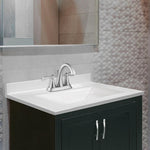 Design House Camilla 25-in Solid White Cultured Marble Single Sink 4-in Centerset Faucet Mount Bathroom Vanity Top