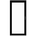 LARSON Platinum Secure Glass Fullview 32-in x 81-in Black Aluminum Right-hand Outswing/Left Hinge Storm Door with ( No handle )
