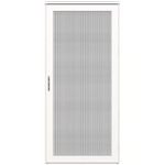 LARSON Platinum Secure Screen 36-in x 81-in White Linen Aluminum Surface Mount Left-hand Outswing Security Door with Black Screen and Lockset included, 45018362R #1957270 *JR2507, Retail: $1,317.96, FINAL PRICE: $479.99 + TAX