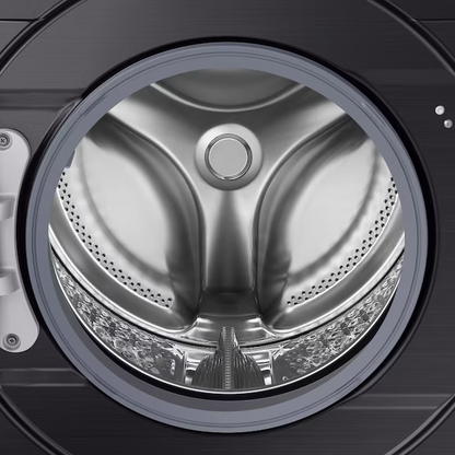 Samsung 4.5-cu ft High Efficiency Stackable Steam Cycle Front-Load Washer (Fingerprint Resistant Black Stainless Steel) ENERGY STAR, WF45R6100AV *AP