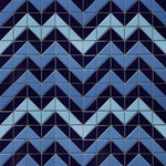 ** PER PCS ** Blue Santorini Chevron by Merola 10x10, 8.14sf, 10pcs, Loc: MT1-F