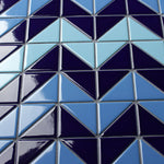 ** PER PCS ** Blue Santorini Chevron by Merola 10x10, 8.14sf, 10pcs, Loc: MT1-F
