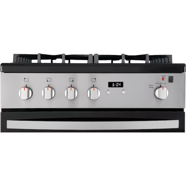 Frigidaire 24-in 4 burners 1.9-cu ft Slide-In Natural Gas Range (Stainless Steel), FFGH2422US *JR2506, Retail: $1,299.00, FINAL PRICE: $749.99 + TAX