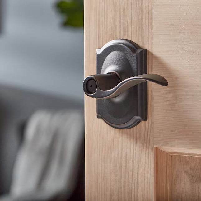 Schlage Accent Aged Bronze Interior Bed/Bath Privacy Door Handle, F40 V ACC 716 CAM, MSRP: $46.98 - FINAL: