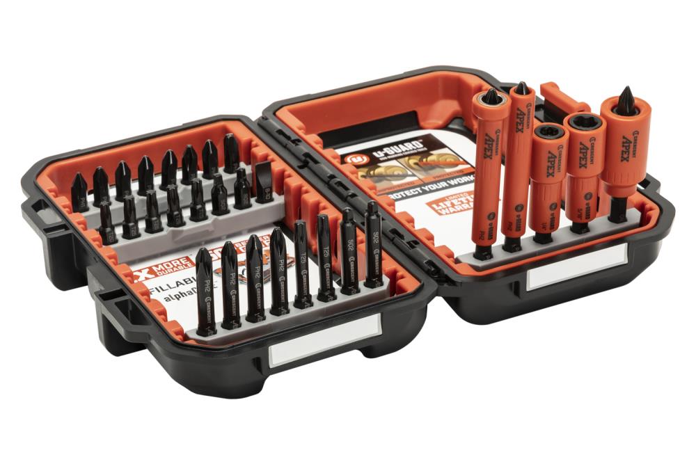 Crescent Apex u-GUARD 1/4-in x Impact Driver Bit Set 30 -Piece