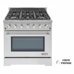 NXR LS3622 36-in 6 burners 5.5-cu ft Convection Oven Freestanding Liquid Propane Gas Range (Stainless Steel), LS3622LP *JR2512, Retail: $2,729.00, FINAL PRICE: $1,399.99 + TAX