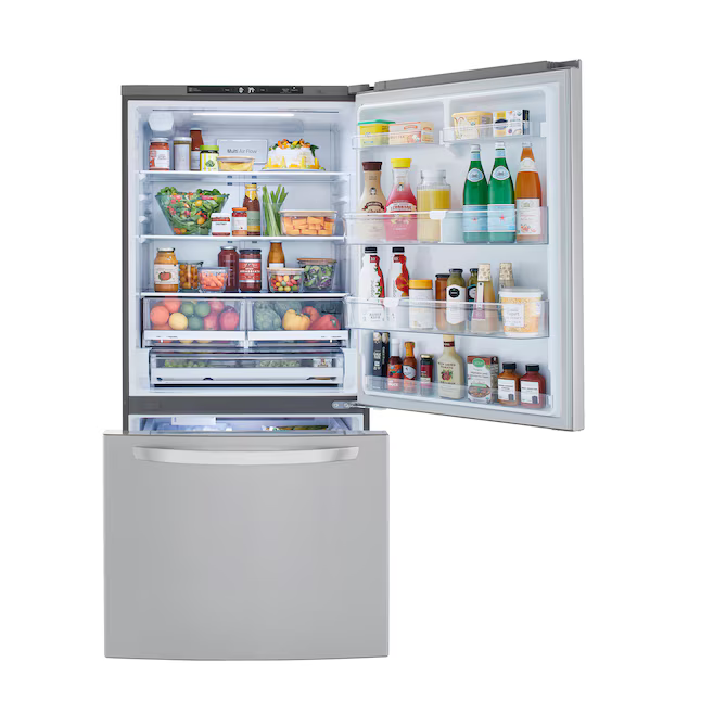 LG 25.5-cu ft Standard-Depth Bottom-Freezer Refrigerator with Ice Maker (PrintProof Stainless Steel), LRDCS2603S/00 *JR2507, Retail: $2,199.00, FINAL PRICE: $1,199.99 + TAX