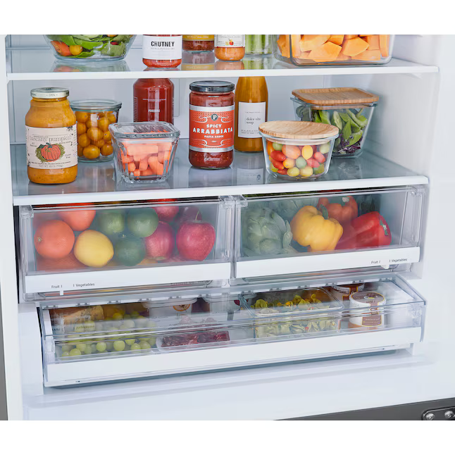 LG 25.5-cu ft Standard-Depth Bottom-Freezer Refrigerator with Ice Maker (PrintProof Stainless Steel), LRDCS2603S/00 *JR2507, Retail: $2,199.00, FINAL PRICE: $1,199.99 + TAX